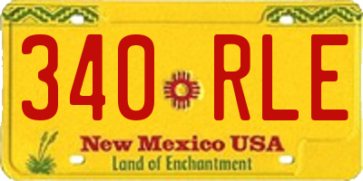 NM license plate 340RLE