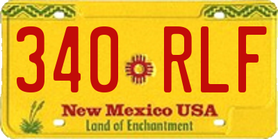 NM license plate 340RLF