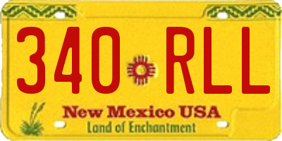 NM license plate 340RLL