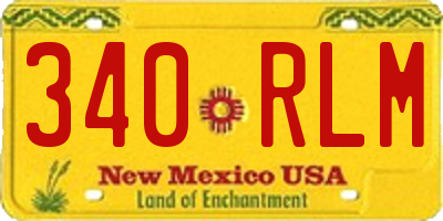 NM license plate 340RLM