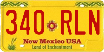 NM license plate 340RLN