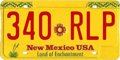 NM license plate 340RLP