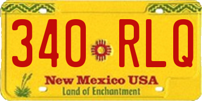 NM license plate 340RLQ