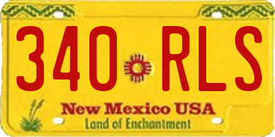 NM license plate 340RLS