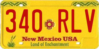 NM license plate 340RLV