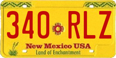 NM license plate 340RLZ