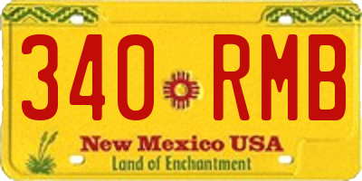 NM license plate 340RMB