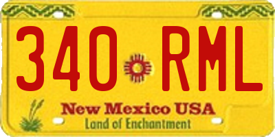 NM license plate 340RML