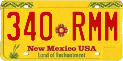 NM license plate 340RMM