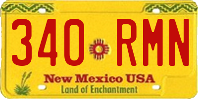NM license plate 340RMN