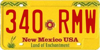 NM license plate 340RMW