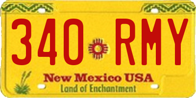 NM license plate 340RMY