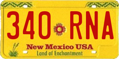 NM license plate 340RNA