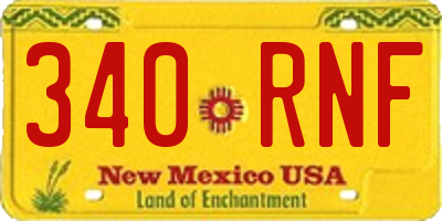 NM license plate 340RNF
