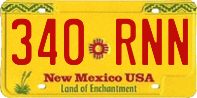 NM license plate 340RNN