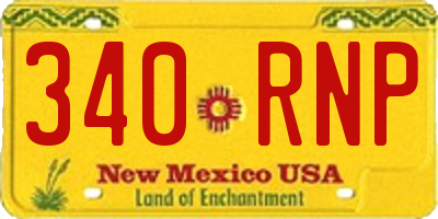 NM license plate 340RNP