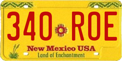 NM license plate 340ROE
