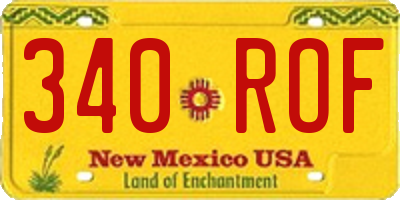 NM license plate 340ROF