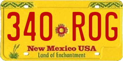 NM license plate 340ROG