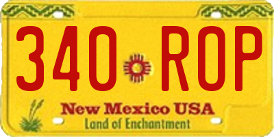 NM license plate 340ROP