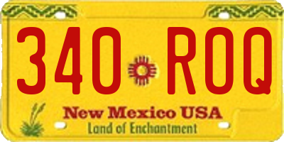 NM license plate 340ROQ