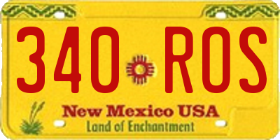 NM license plate 340ROS