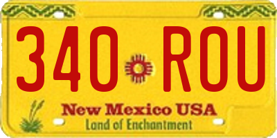 NM license plate 340ROU