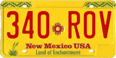 NM license plate 340ROV