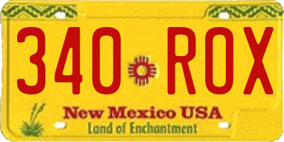 NM license plate 340ROX