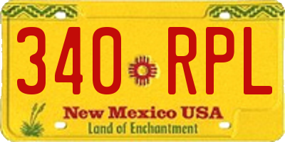 NM license plate 340RPL