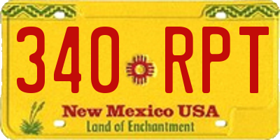 NM license plate 340RPT