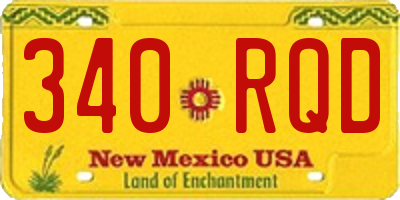 NM license plate 340RQD