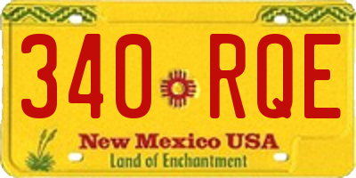NM license plate 340RQE