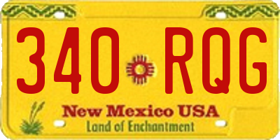 NM license plate 340RQG