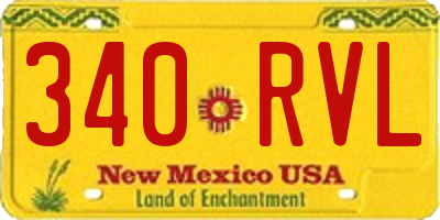 NM license plate 340RVL