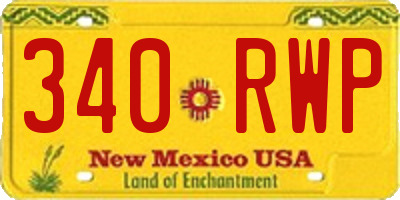 NM license plate 340RWP