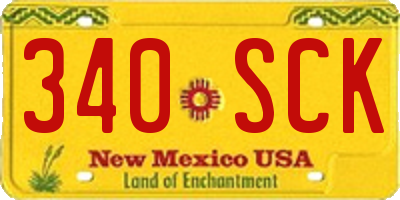 NM license plate 340SCK