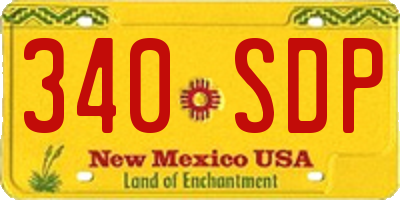 NM license plate 340SDP