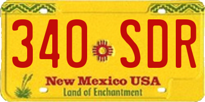 NM license plate 340SDR