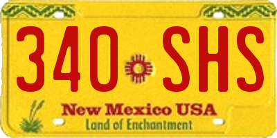 NM license plate 340SHS