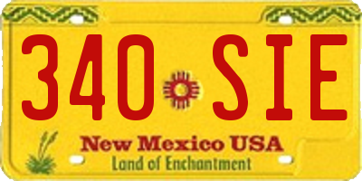 NM license plate 340SIE