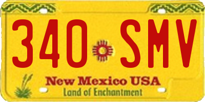 NM license plate 340SMV