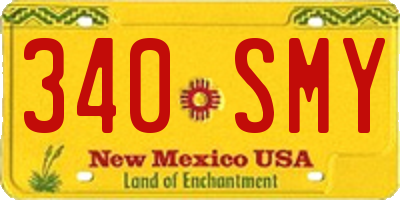NM license plate 340SMY