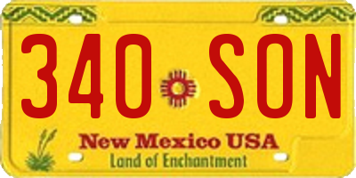 NM license plate 340SON