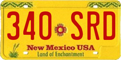 NM license plate 340SRD