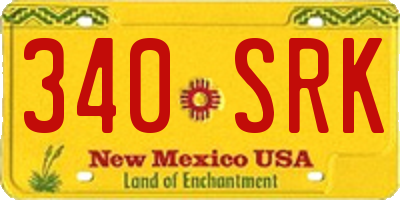 NM license plate 340SRK