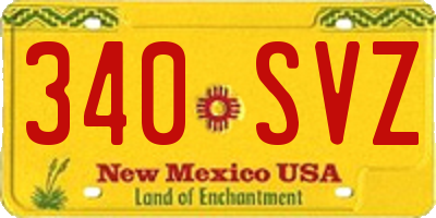 NM license plate 340SVZ