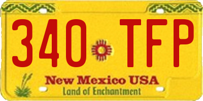 NM license plate 340TFP