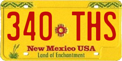 NM license plate 340THS