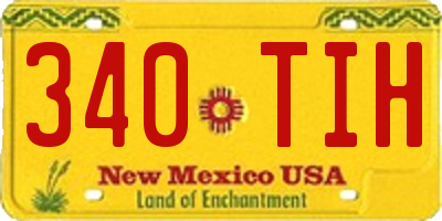 NM license plate 340TIH